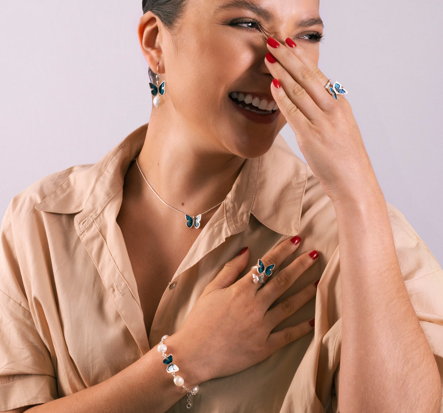 PULSERA MARIPOSA MORPHO GRANDE