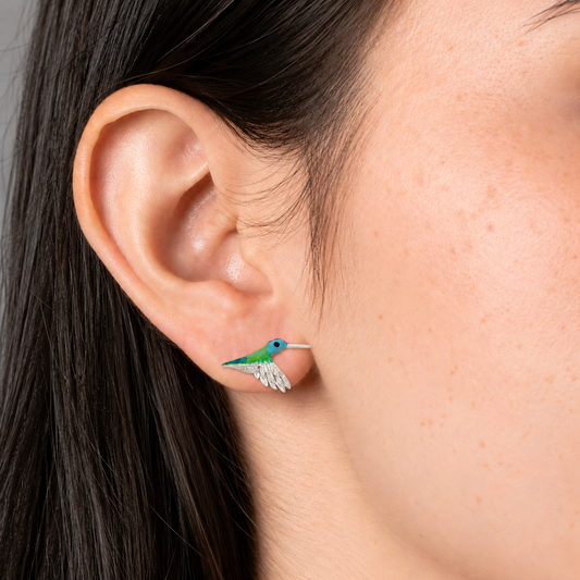 ARETES COLIBRI ESMERALDA