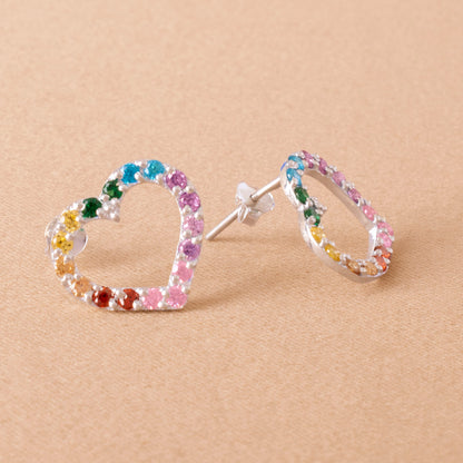 Aretes Corazón Engaste
