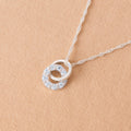 COLLAR DOBLE CIRCULO ENGASTE