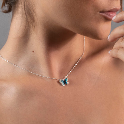 COLLAR MARIPOSA MORPHO