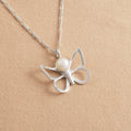BUTTERFLY SILHOUETTE NECKLACE WITH PEARL