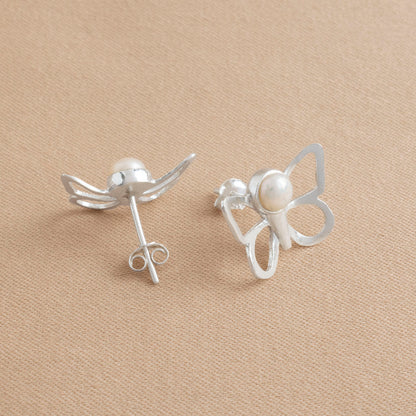 MARIPOSA SILUETA CON PERLA
