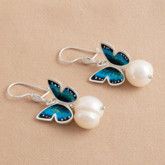 ARETES MARIPOSA MORPHO GRANDE