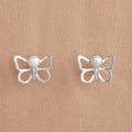 MARIPOSA SILUETA CON PERLA