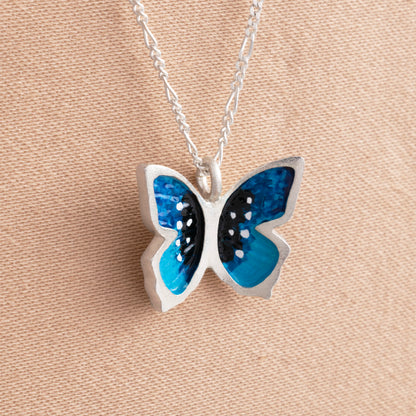COLLAR MARIPOSA LUMINARIA AZUL