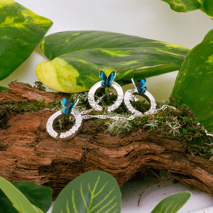 COLLAR HERRADURA DE MARIPOSA MORPHO