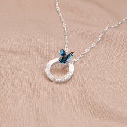 COLLAR HERRADURA DE MARIPOSA MORPHO