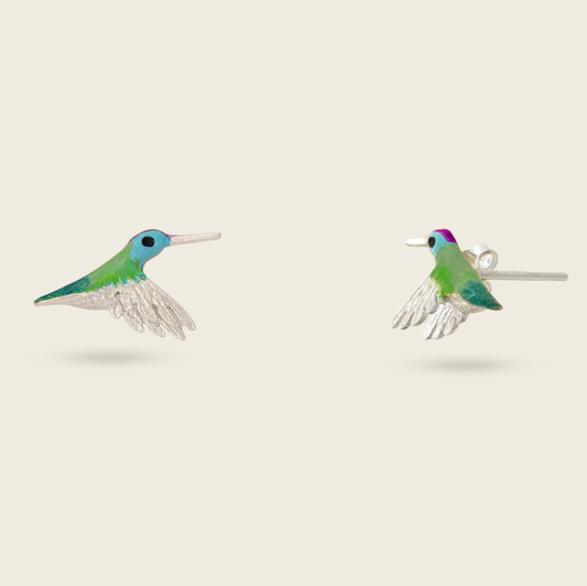 ARETES COLIBRI ESMERALDA