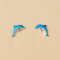 ARETES DELFIN AZUL