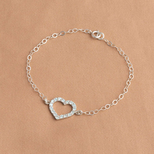PULSERA CORAZON ENGASTE