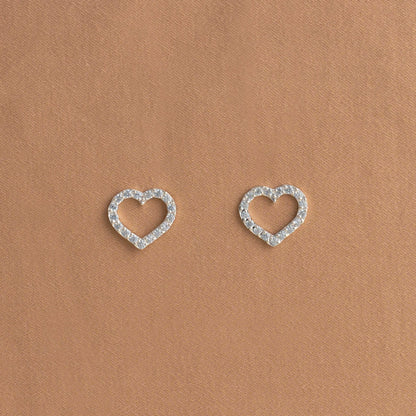 Aretes Corazón Engaste