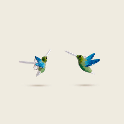 ARETES COLIBRÍ ALIAZUL