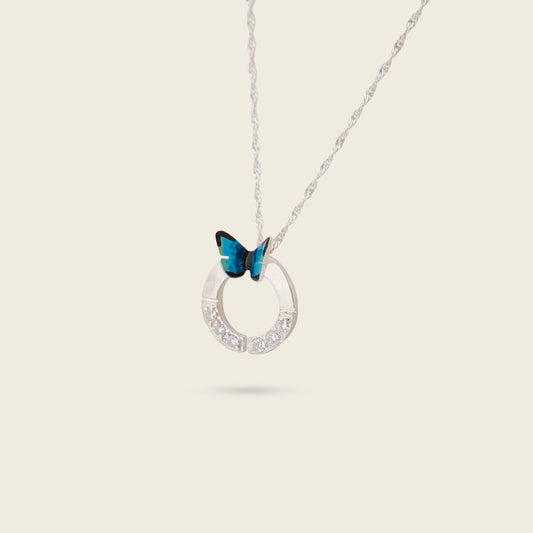 COLLAR HERRADURA DE MARIPOSA MORPHO