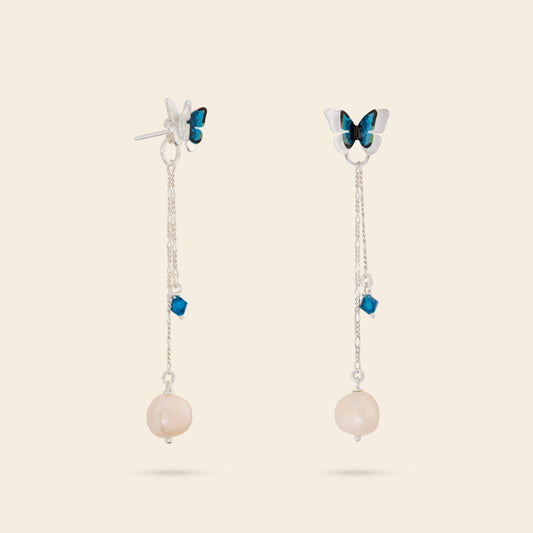 ARETES 2 EN 1 MARIPOSA MORPHO