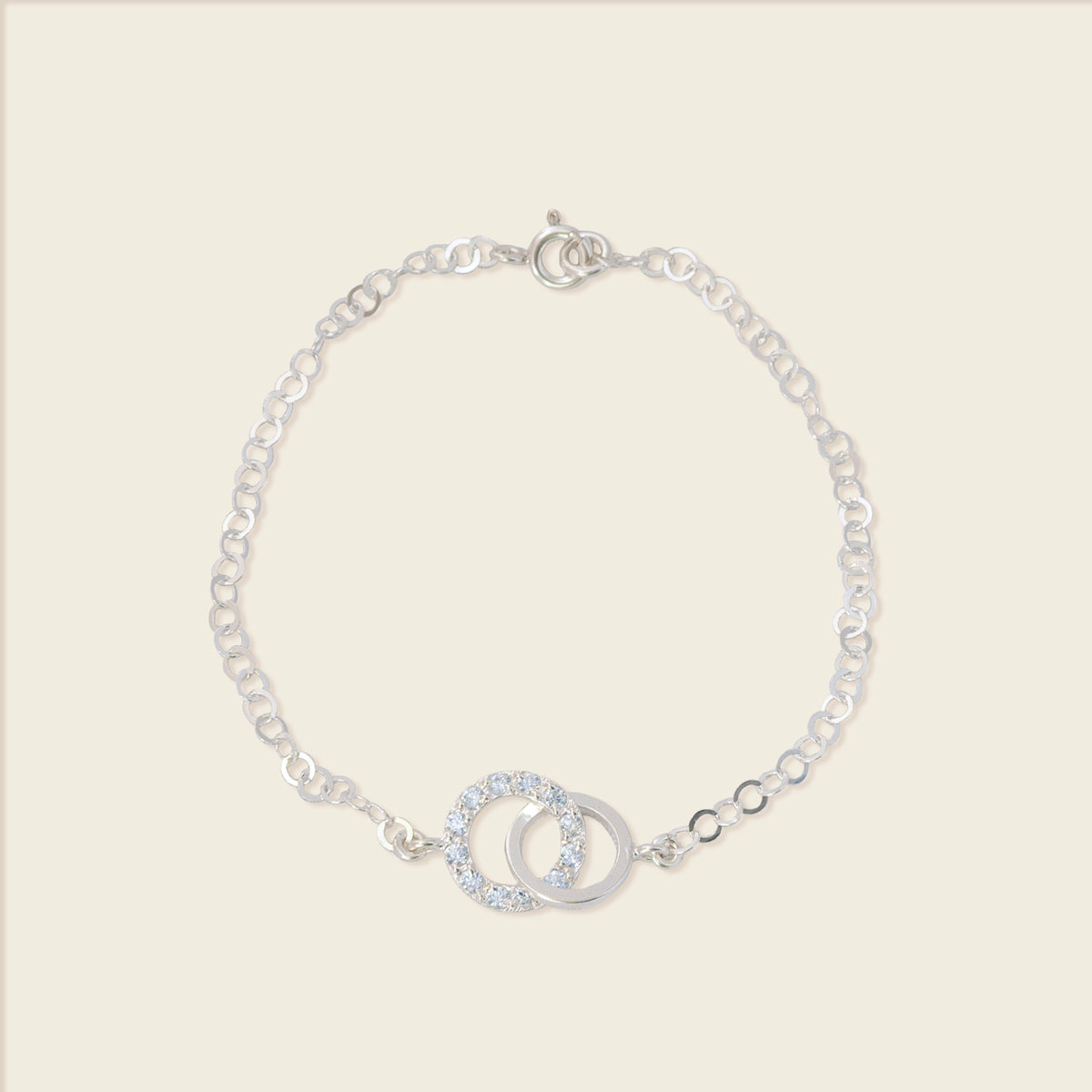 PULSERA DOBLE CIRCULO ENGASTE