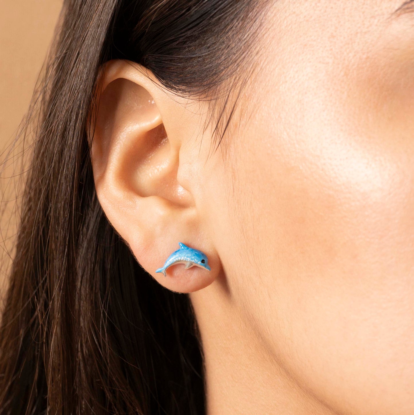 ARETES DELFIN AZUL