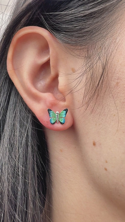 ARETES MARIPOSA IRIS DEL BOSQUE
