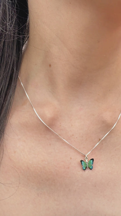 COLLAR MARIPOSA IRIS DEL BOSQUE