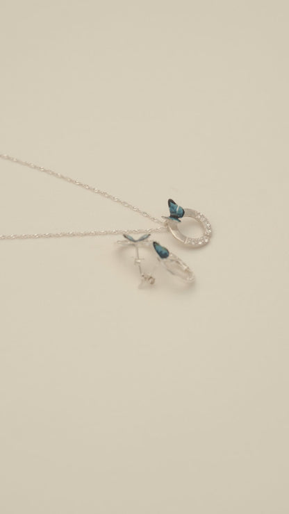 COLLAR HERRADURA DE MARIPOSA MORPHO