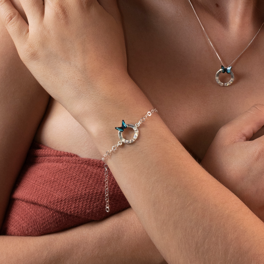 PULSERA HERRADURA DE MARIPOSA MORPHO